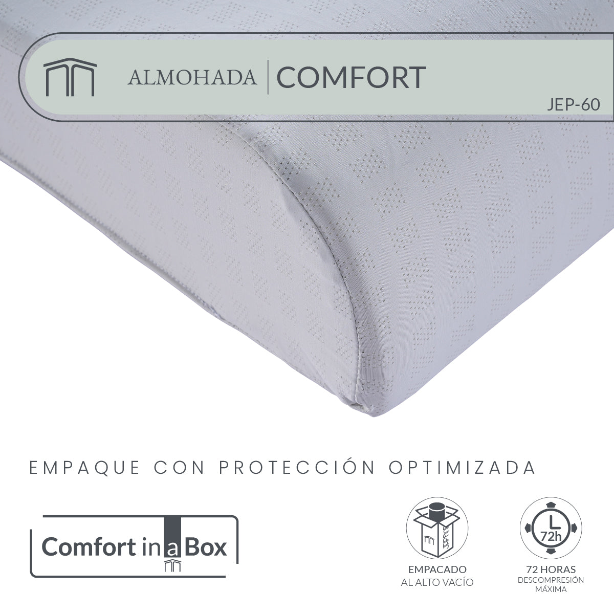 Set Colchón Individual Japandi Harmony + Almohada Memory Foam Ergonómica 60x35 cm