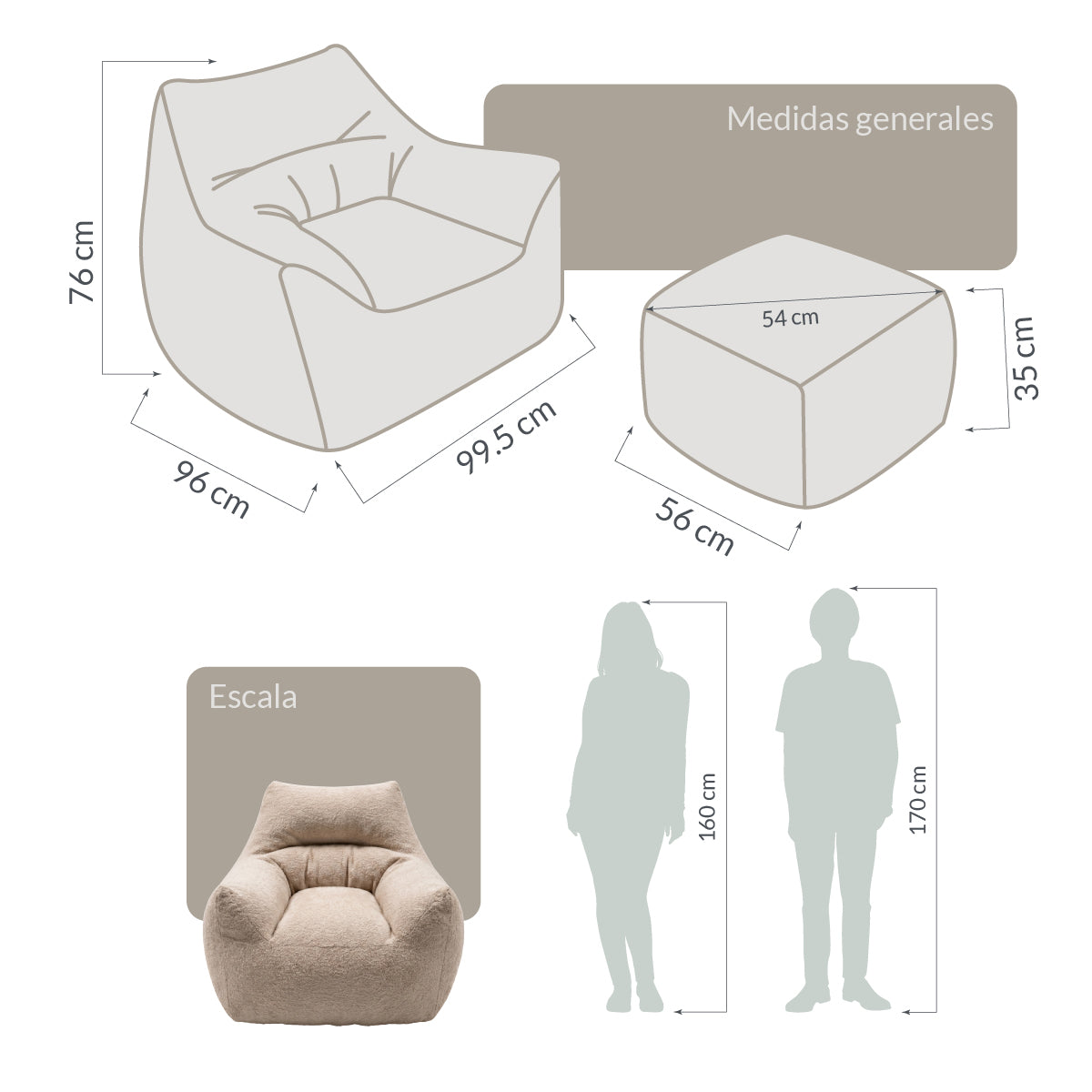 Sillón AARHUS Beige 1 plaza