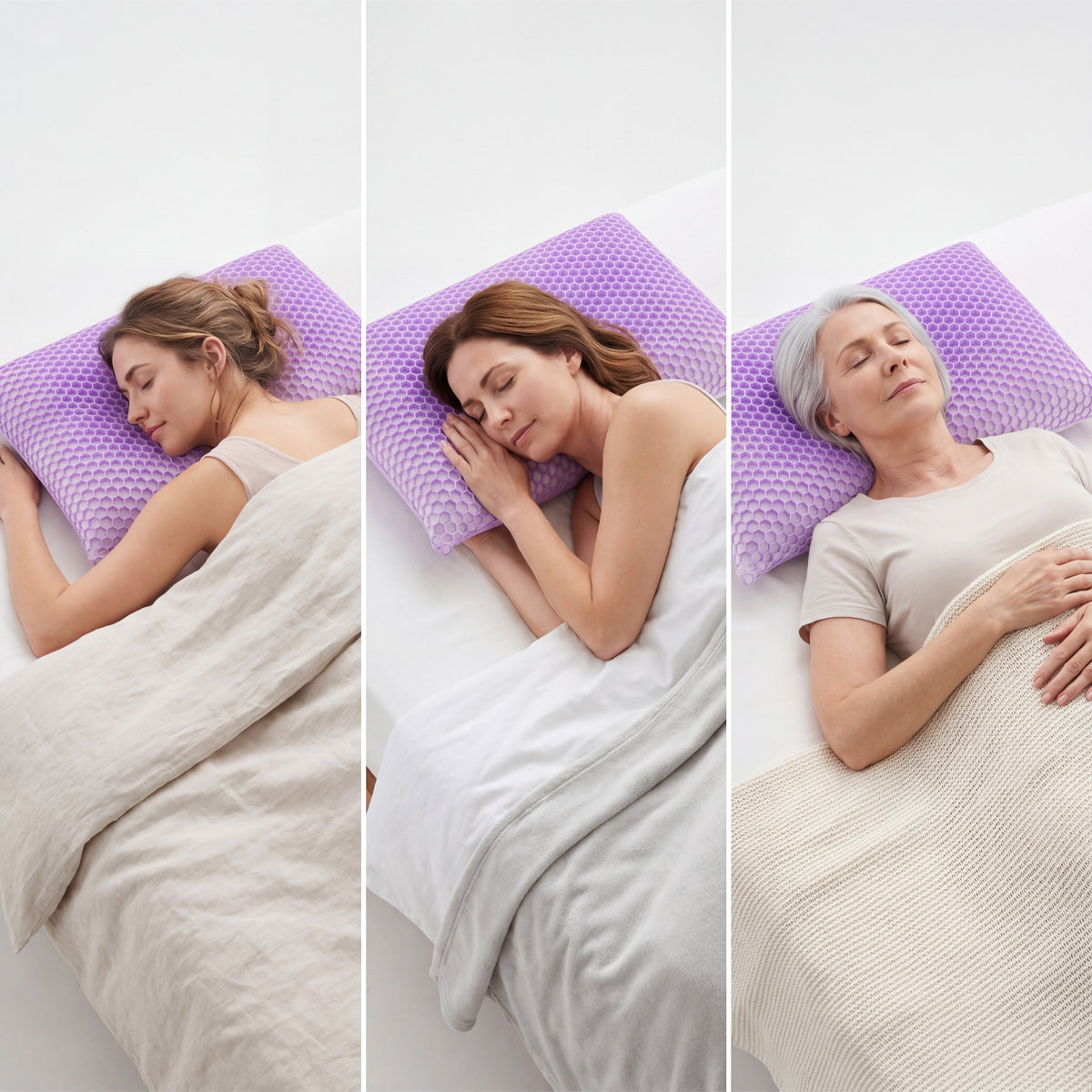 Almohada Memory Foam Dual Temperature JHCP-74 Ergonómica con Tecnología Honeycomb Tech y Soporte Cervical 74x48 cm