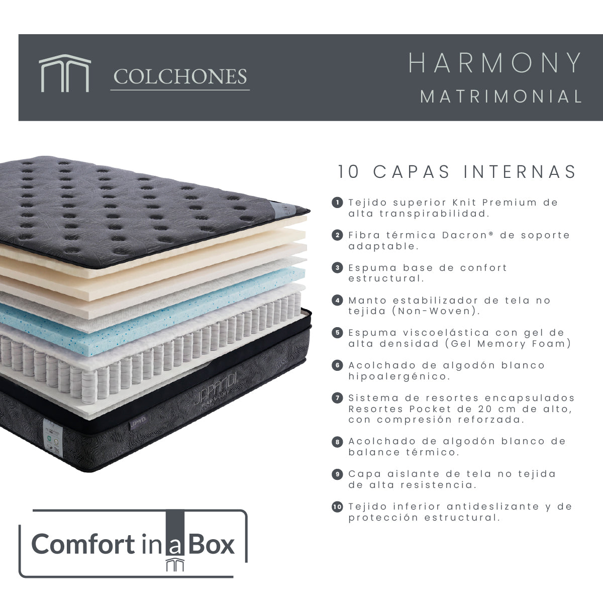 Colchón Harmony Matrimonial