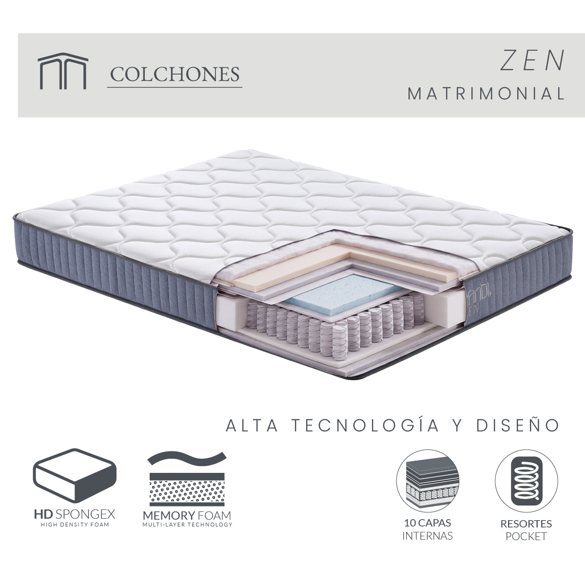 Colchón Zen Matrimonial