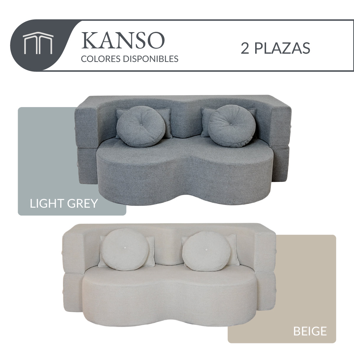 Sofá KANSO Beige 2 plazas