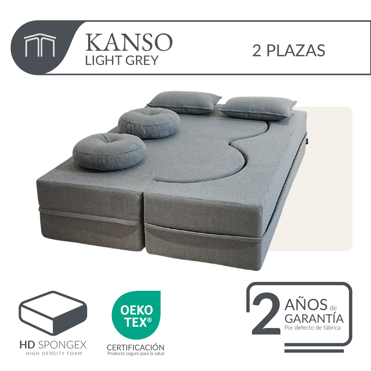 Sofá KANSO Light Grey 2 plazas