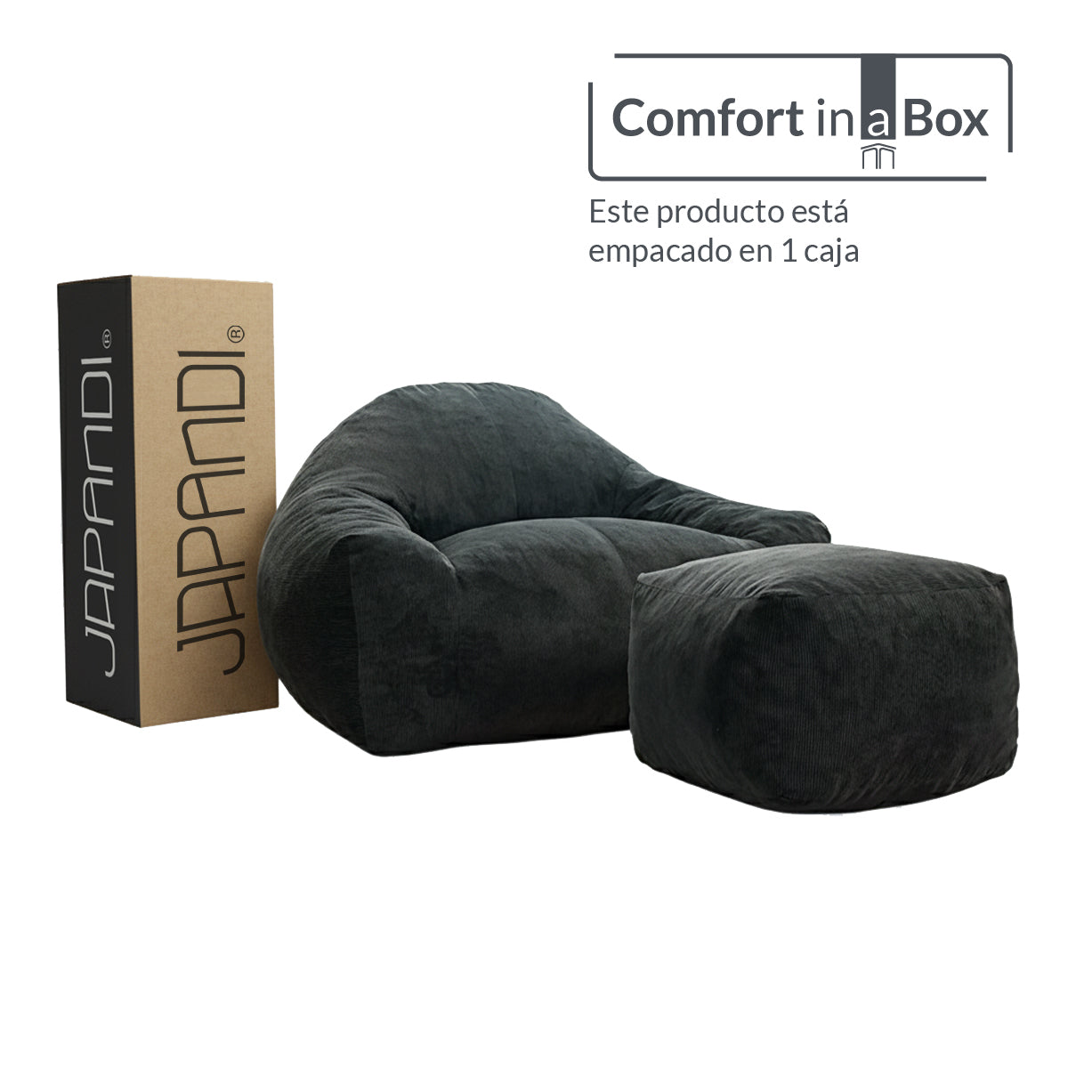 Sillón LIKKA Dark Grey 1 plaza