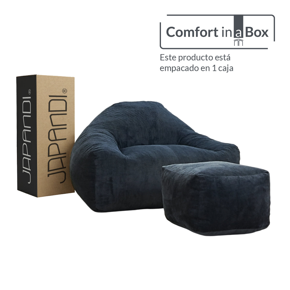 Sillón LIKKA Navy Blue 1 plaza