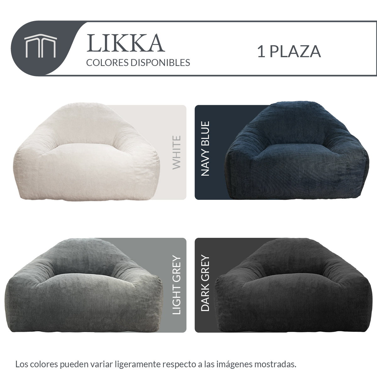 Sillón LIKKA White Cream 1 plaza
