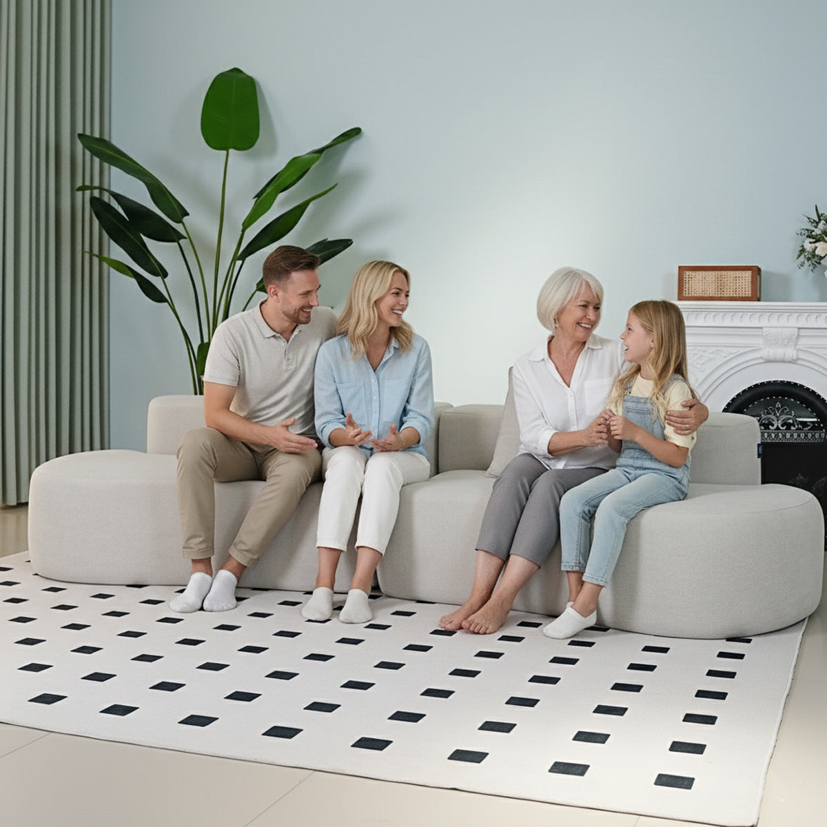 Sofá NORDIKA Beige 4 plazas
