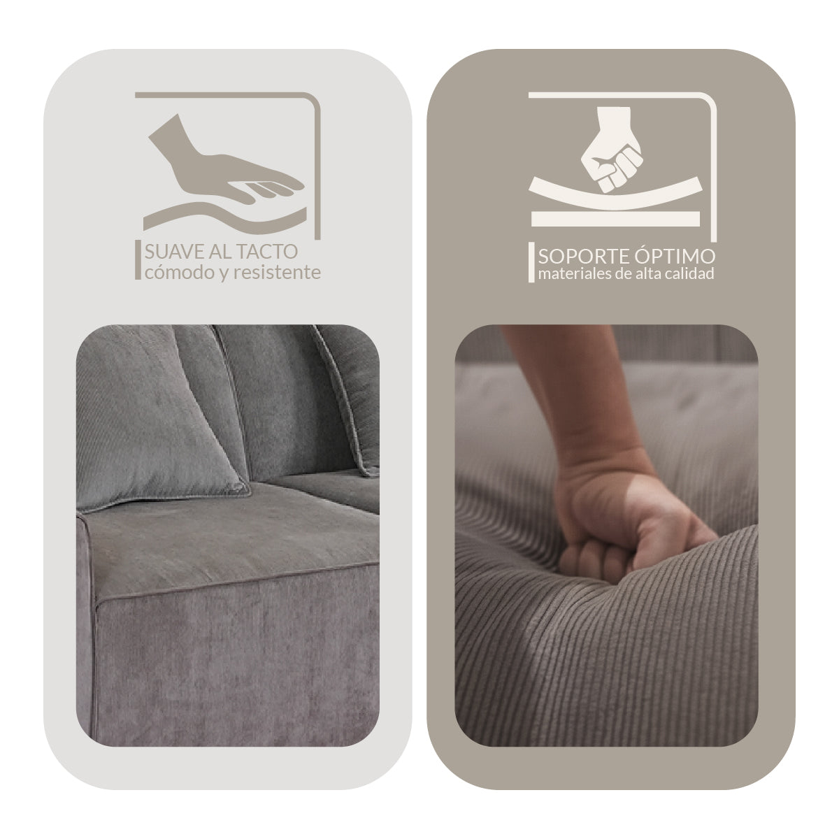 Sofá SORA Beige 2 plazas