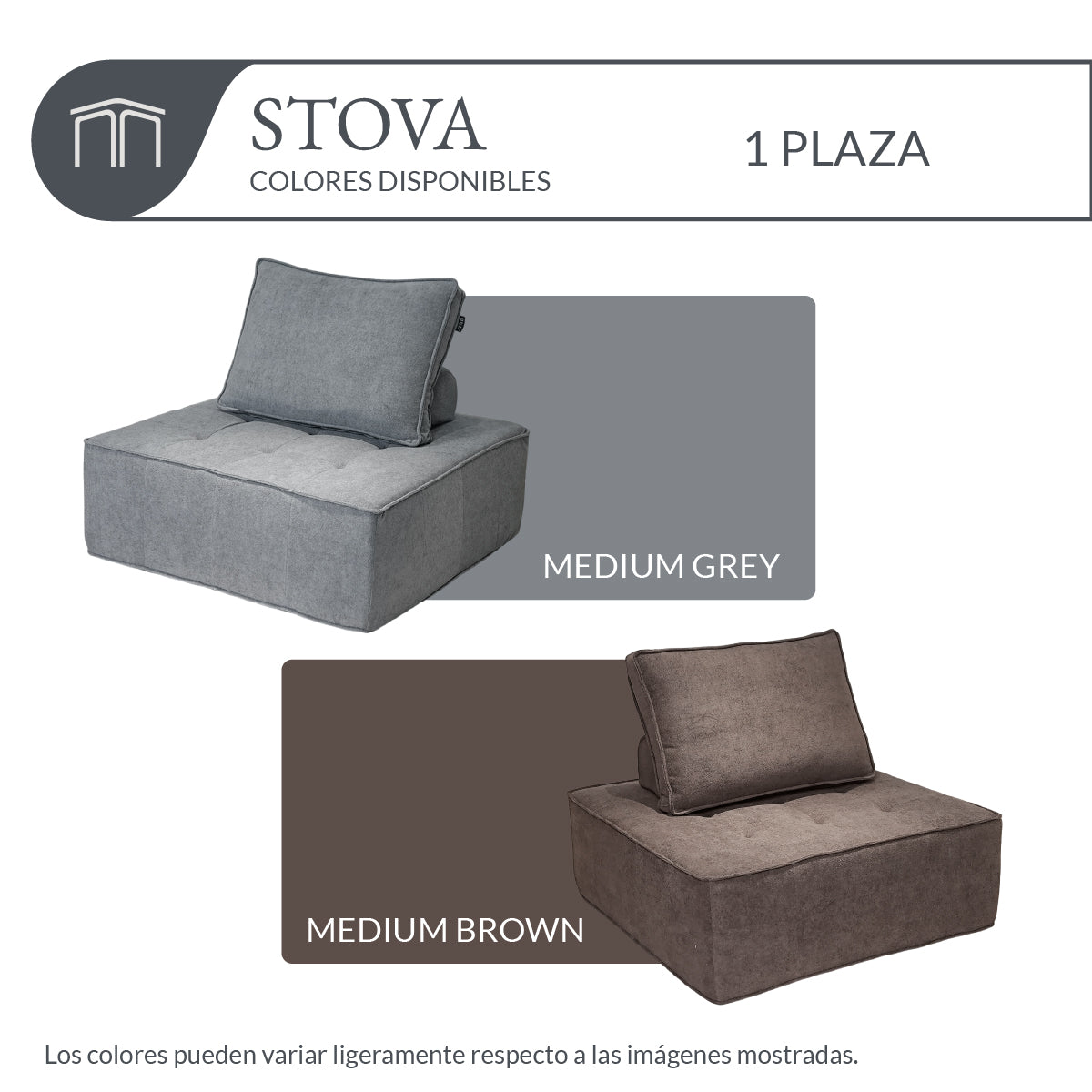 Sillón STOVA Medium Grey 1 plaza
