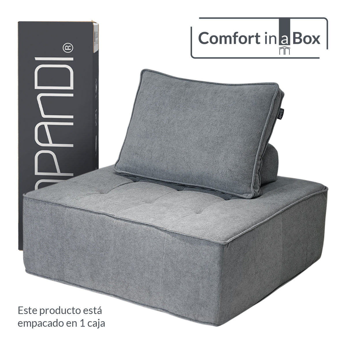 Sillón STOVA Medium Grey 1 plaza