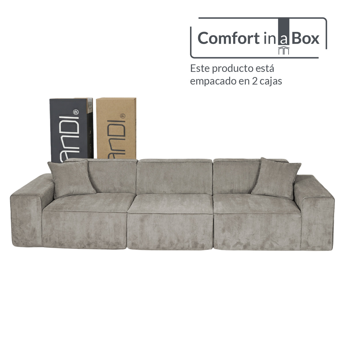 Sofá YUGEN Beige 3 plazas