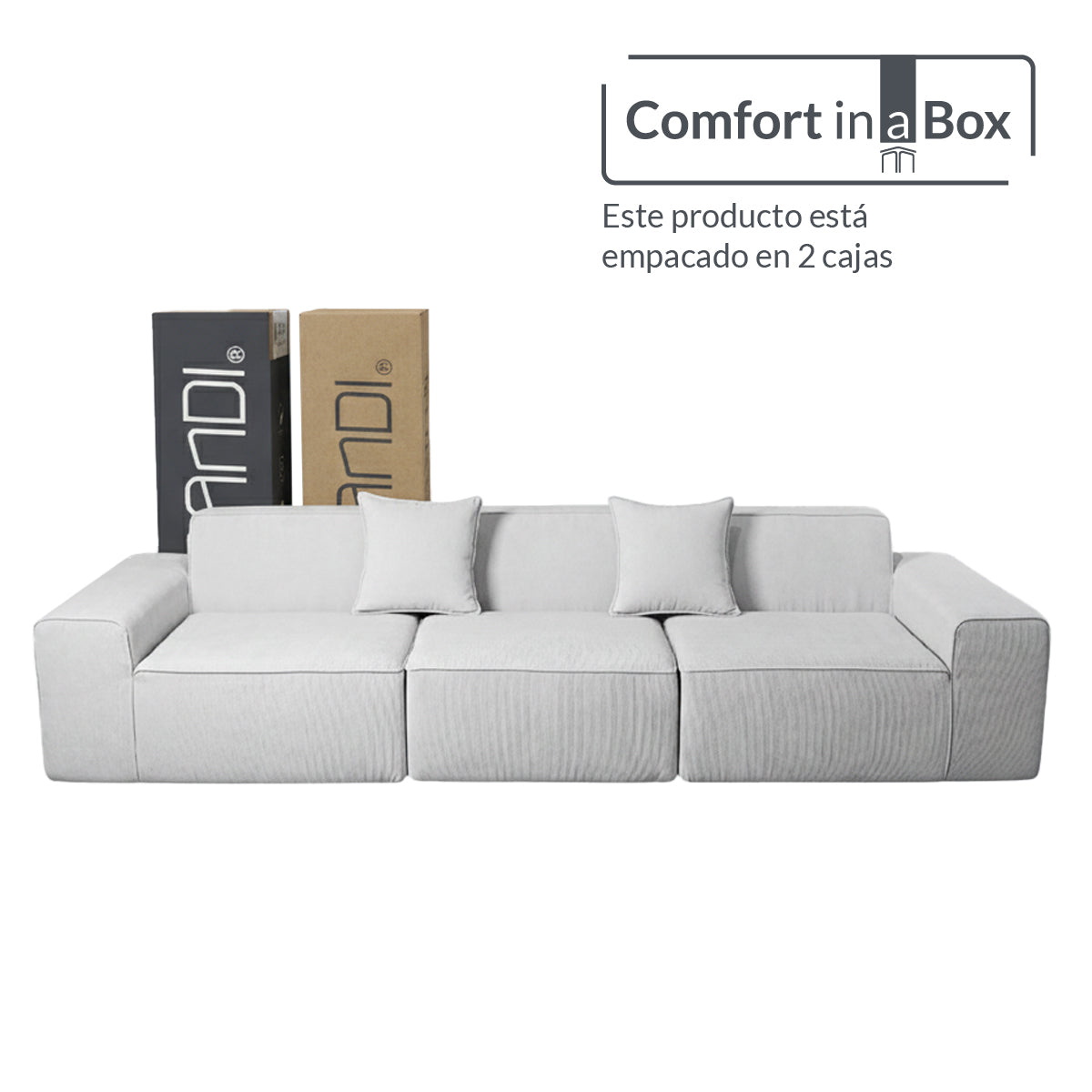Sofá YUGEN White 3 plazas
