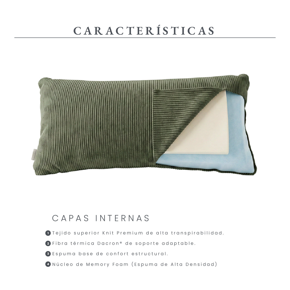 Set de 2 Cojines Verde Claro Memory Foam JCP-30LG