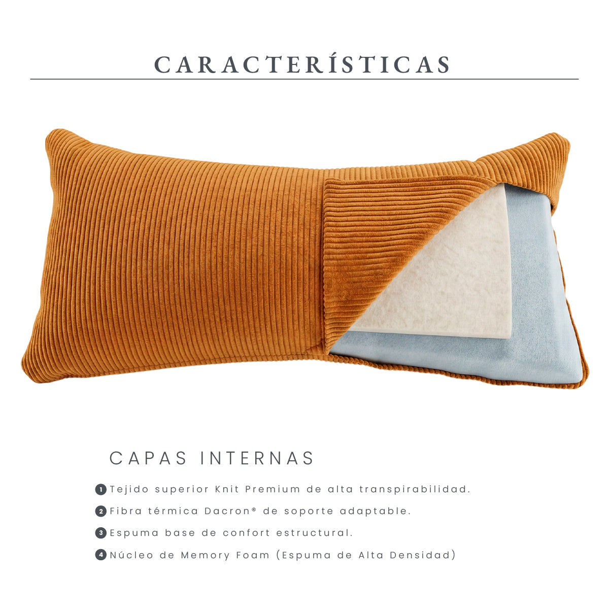 Set de 2 Cojines Anaranjado Memory Foam JCP-30O
