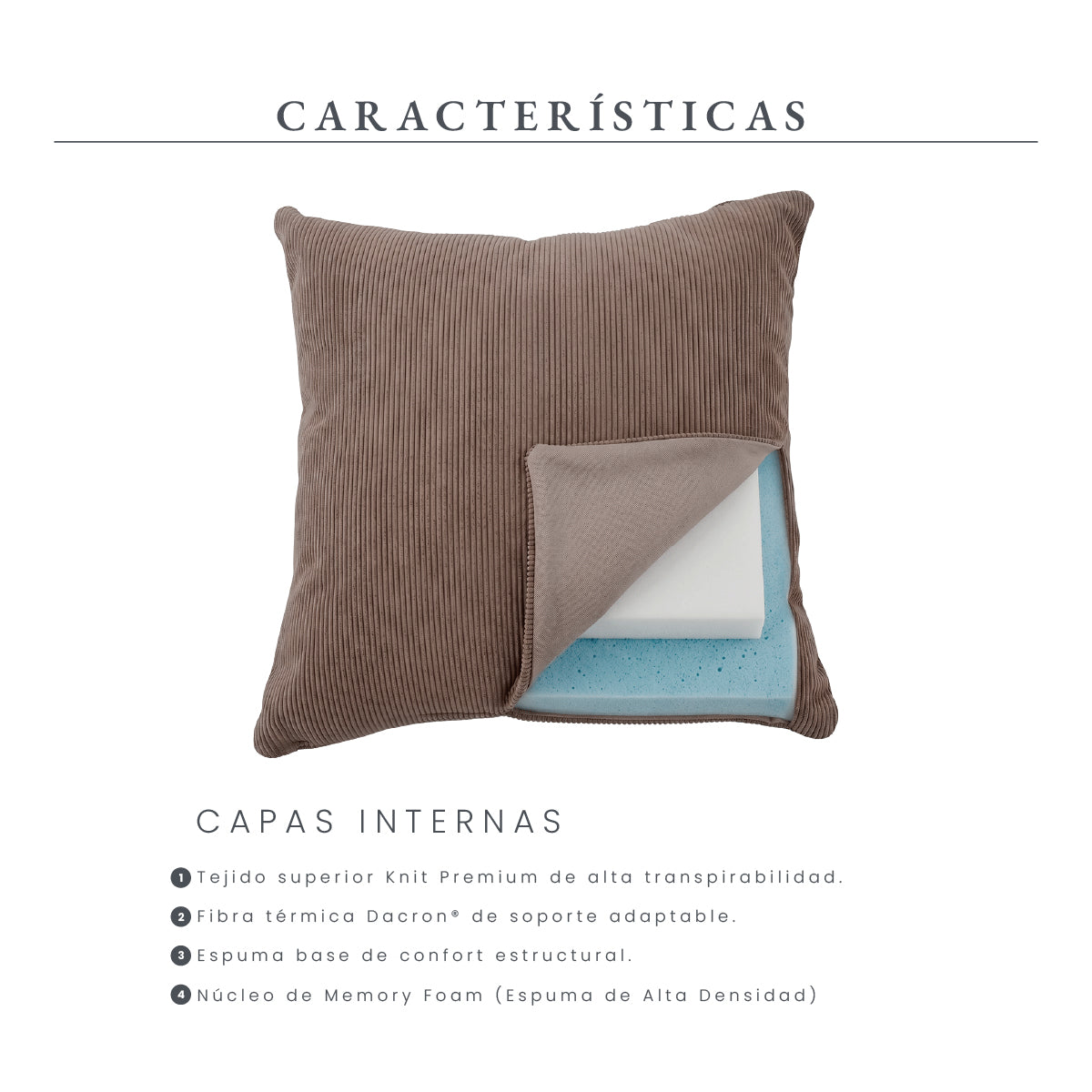 Set de 2 Cojines Anaranjado Memory Foam JCP-45DB