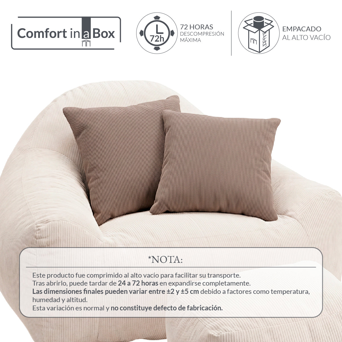 Set de 2 Cojines Anaranjado Memory Foam JCP-45DB