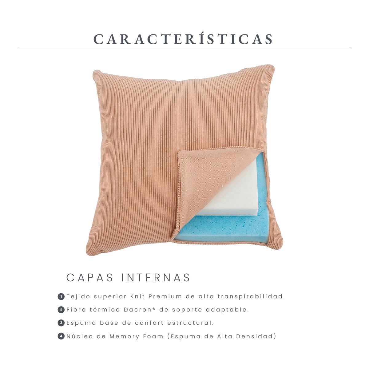 Set de 2 Cojines Anaranjado Memory Foam JCP-45LB