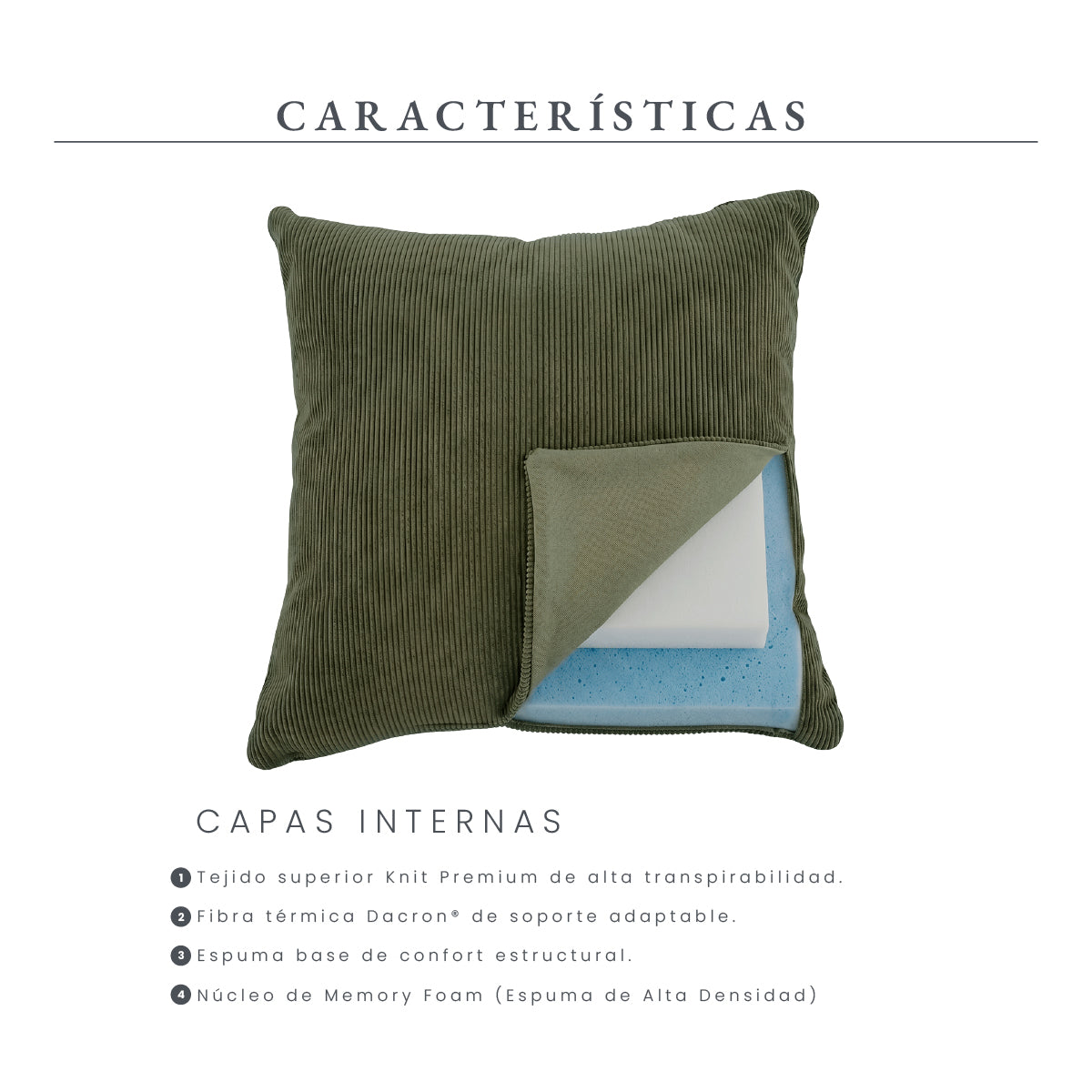 Set de 2 Cojines Anaranjado Memory Foam JCP-45LG