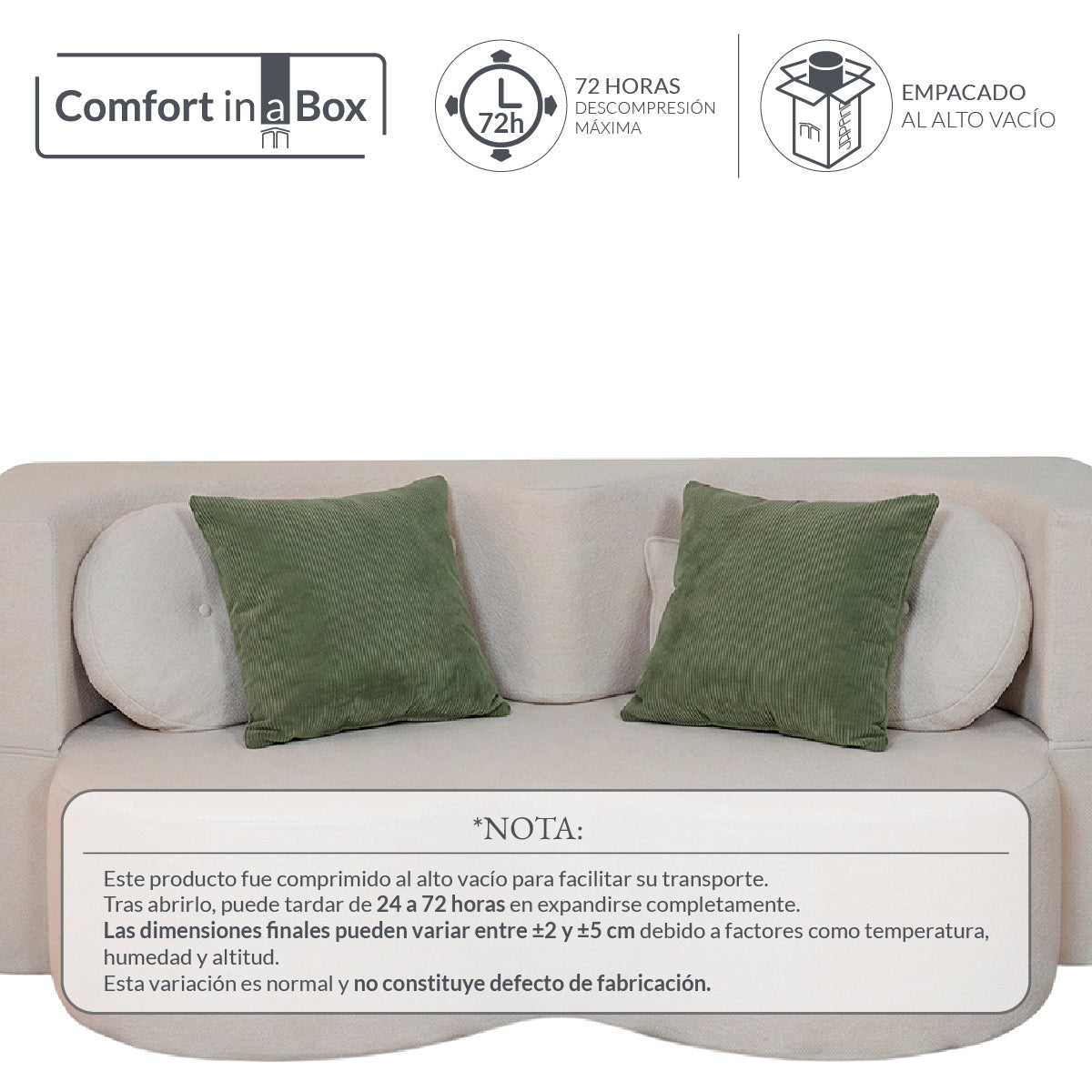 Set de 2 Cojines Anaranjado Memory Foam JCP-45LG