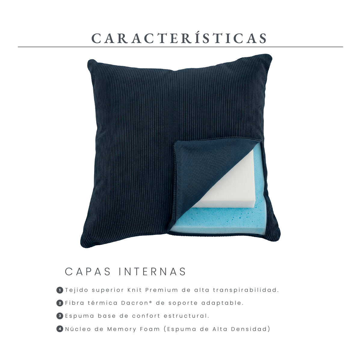 Set de 2 Cojines Anaranjado Memory Foam JCP-60B