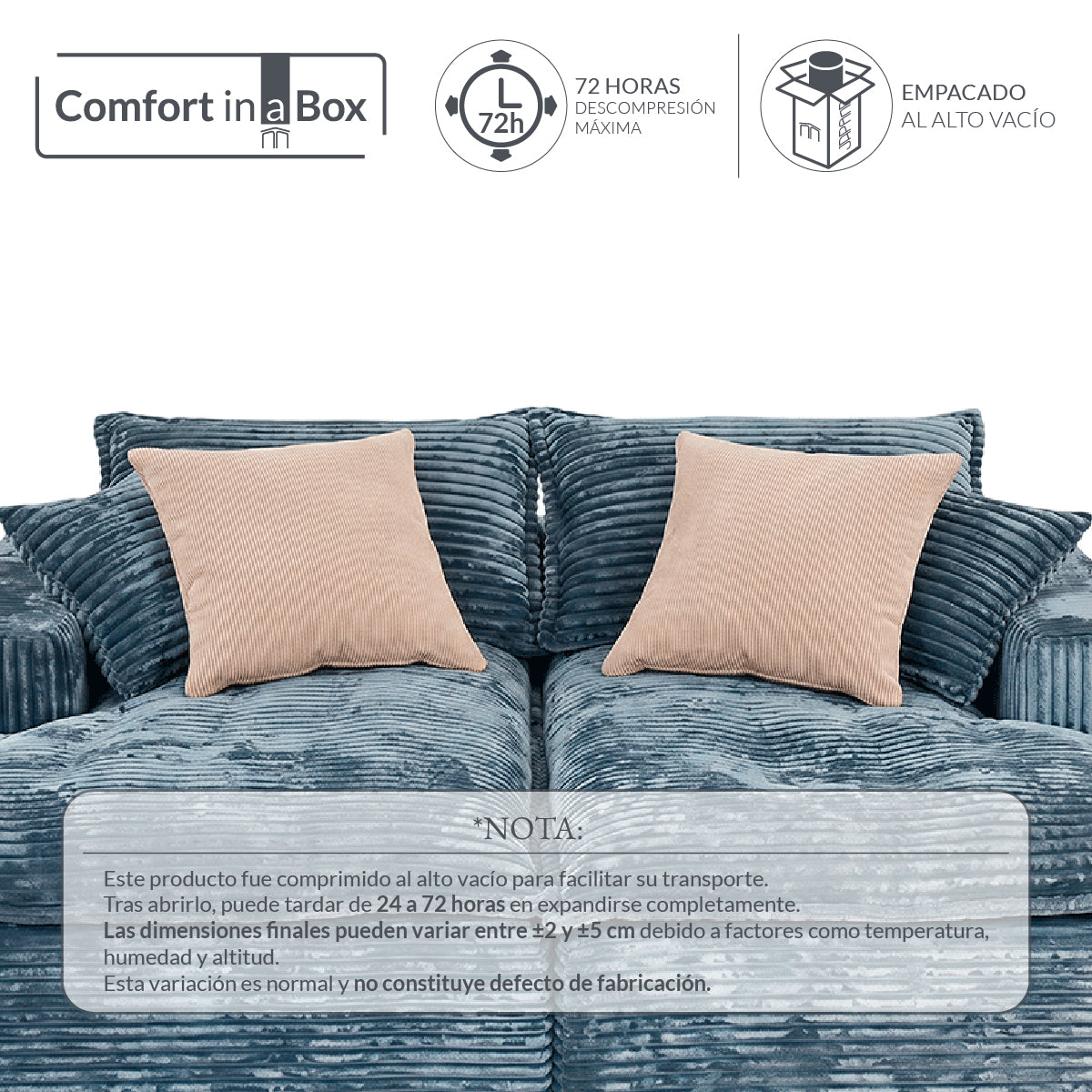 Set de 2 Cojines Anaranjado Memory Foam JCP-60LB